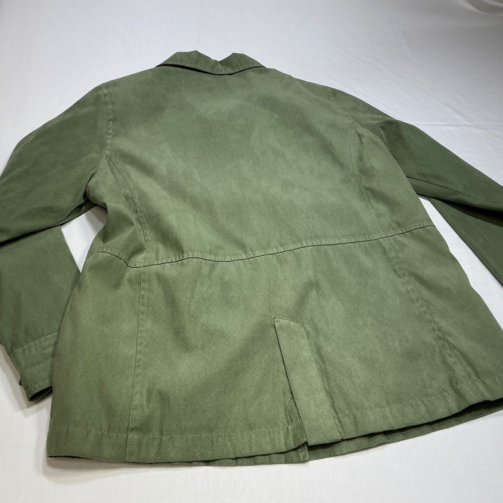 Cabelas Sage Green Button Up Jacket Collared Outdoor Coat Womens L - Picture 9 of 12